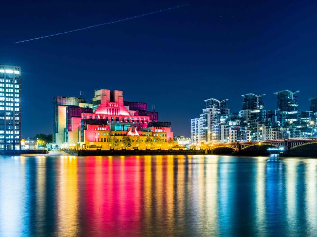 Vauxhall Cross at night